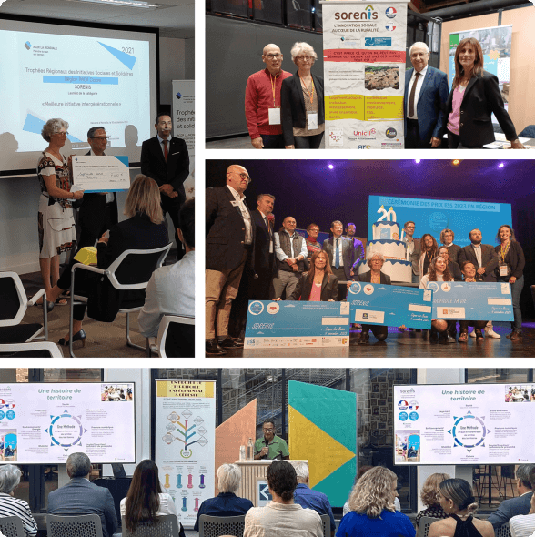 Les prix reçus par l'association SORENIS